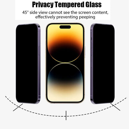 For  16 15 14 Pro Privacy Tempered Glass for  15 14 13 12 11 Pro Max 14 13 16  16 Pro anti Spy Screen Protector  14Pro